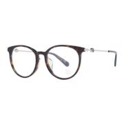 Bruine ronde optische monturen met merkhoes Moncler , Brown , Unisex