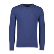 Blauwe Wollen Trui Ronde Hals Polo Ralph Lauren , Blue , Heren