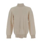 Wollen Turtleneck Gebreid Laneus , Yellow , Heren