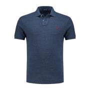 Blauwe poloshirt met korte mouwen Polo Ralph Lauren , Blue , Heren