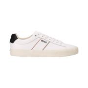 Witte Leren Sneaker Herfst/Winter Collectie Hugo Boss , White , Heren