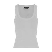 Gros Grain Katoenen Tanktop Jacquemus , White , Dames