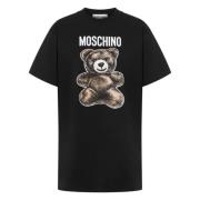 Teddybeer Logo Zwart T-shirt Moschino , Black , Dames