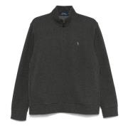 Katoenen Half-Zip Gebreide Trui met Logo Polo Ralph Lauren , Gray , He...