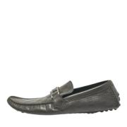 Pre-owned Leather flats Louis Vuitton Vintage , Black , Heren