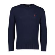 Donkerblauwe Gebreide Trui Polo Ralph Lauren , Blue , Heren