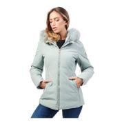 Groene Softshell Jas met Bont Capuchon YES ZEE , Green , Dames