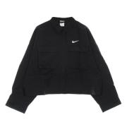 Field Jacket met Mesh Interieur Nike , Black , Dames