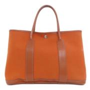 Pre-owned Canvas handbags Hermès Vintage , Brown , Dames