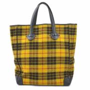 Pre-owned Canvas totes Hermès Vintage , Yellow , Dames