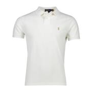 Witte korte mouw slim fit polo Polo Ralph Lauren , White , Heren