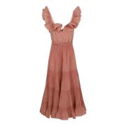 Elegant Pink & Purple Dress Zimmermann , Pink , Dames