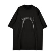 Jumbo Katoenen T-shirt Rick Owens , Black , Heren