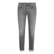 Grijze Jeans Verhoog Moderne Man Stijl Dondup , Gray , Heren