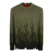 Groene Mohair Sweater Aw24 Vision OF Super , Green , Heren