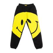 Smiley Zwart/Gele Sweatpants Elastische Taille Market , Multicolor , H...