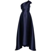 Alba One Shoulder Gown Solace London , Blue , Dames