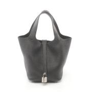 Pre-owned Leather handbags Hermès Vintage , Black , Dames