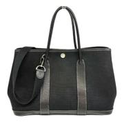 Pre-owned Canvas handbags Hermès Vintage , Black , Dames