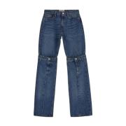 Stijlvolle Open Knie Katoenen Jeans Coperni , Blue , Dames