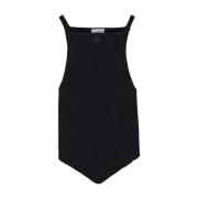 Mouwloze Viscose Polyester Tank Top Courrèges , Black , Dames