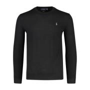 Zwarte trui ronde hals katoen slim fit Polo Ralph Lauren , Black , Her...