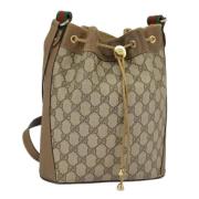 Pre-owned Canvas shoulder-bags Gucci Vintage , Beige , Dames