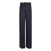 Blauwe Zijden Elegante Broek Zimmermann , Blue , Dames