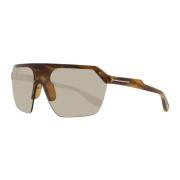 Bruine Mono Lens Zonnebril UV Bescherming Tom Ford , Brown , Heren