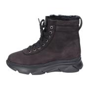 Nubuck Leren Enkellaarzen voor Vrouwen Stokton , Black , Dames