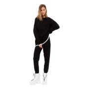 Oversized Jogger set - Zwart Cesare Gaspari , Black , Dames