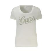 Witte Katoenen Tops & T-shirt Guess , White , Dames