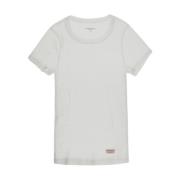 Katoenen Crewneck Top Alexander Wang , White , Dames