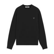 Wol Vos Gebreid Maison Kitsuné , Black , Heren