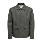 Casual Overhemd voor Mannen Only & Sons , Gray , Heren