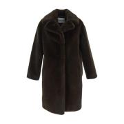 Cocoon Coat in Faux Fur Stand Studio , Brown , Dames