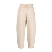 Gewatteerde Logo Broek Room Broek Polo Ralph Lauren , Beige , Dames