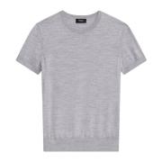 Merinowol Ronde Hals T-shirt Theory , Gray , Dames