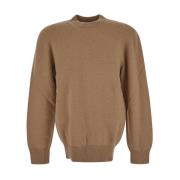 Wol Crewneck Gebreid Laneus , Brown , Heren