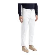 Stretch bull denim keperbroek Peserico , White , Heren