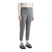 Wollen en kasjmier flanellen broek Peserico , Gray , Dames