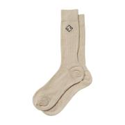 Geborduurde merinowollen sok Peserico , Beige , Dames