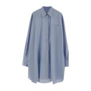 Gestreept Katoenen Overhemd Maison Margiela , Blue , Dames