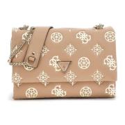 Logo Crossbody Tas voor Dames Beige Guess , Beige , Dames