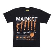 Witte Heren Jump Shot Tee Market , Black , Heren