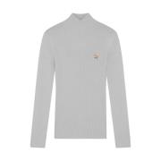 Wol en Katoen Fox Gebreid Maison Kitsuné , Gray , Dames