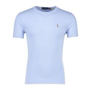 Lichtblauw Custom Slim Fit T-shirt Polo Ralph Lauren , Blue , Heren