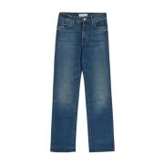 Katoen Dames Jeans Mother , Blue , Dames