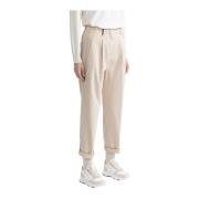 Katoenen gabardine wortelbroek Peserico , Beige , Dames