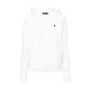 Witte Sweatshirt met Lange Mouwen en Haaienneus Ontwerp Polo Ralph Lau...